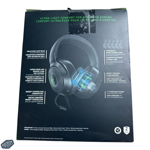 Razer Kraken V3 X Wired USB PC Gaming Headset | Black on Black | NEW/NIB!! - Picture 13 of 16